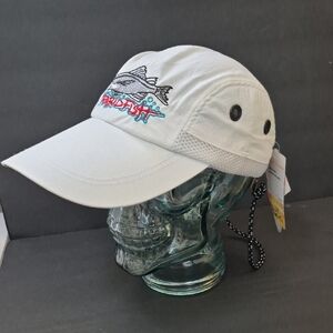 Rabid Fish Adams Head Wear White Crown Fish Embroidered Cap Hat Sportsman